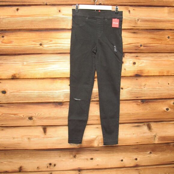 NWT Spanx  Vintage Distressed Ankle Skinny Jeans Black - Picture 2 of 9